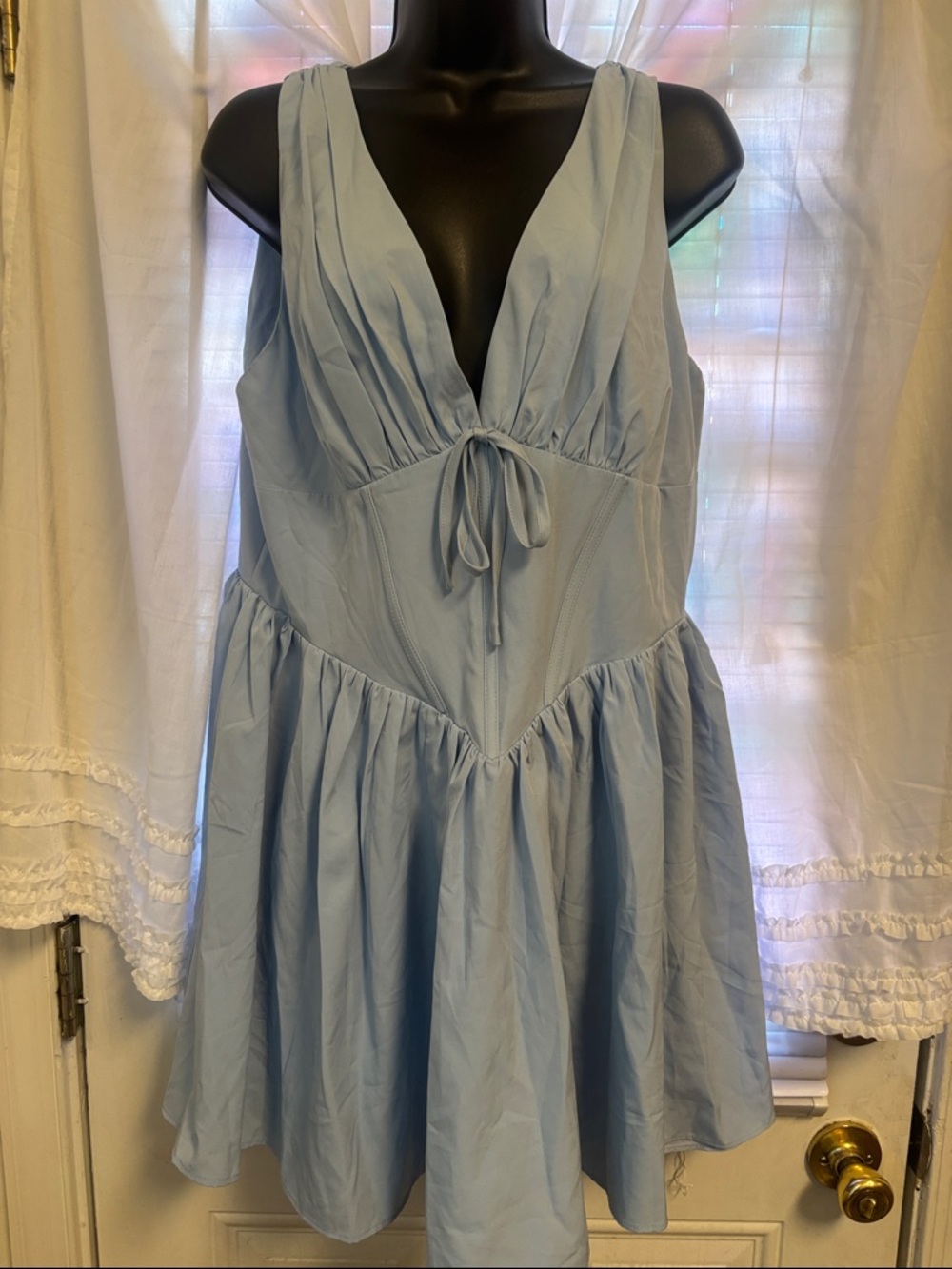 Glnege summer graduation corset mini dress with pockets